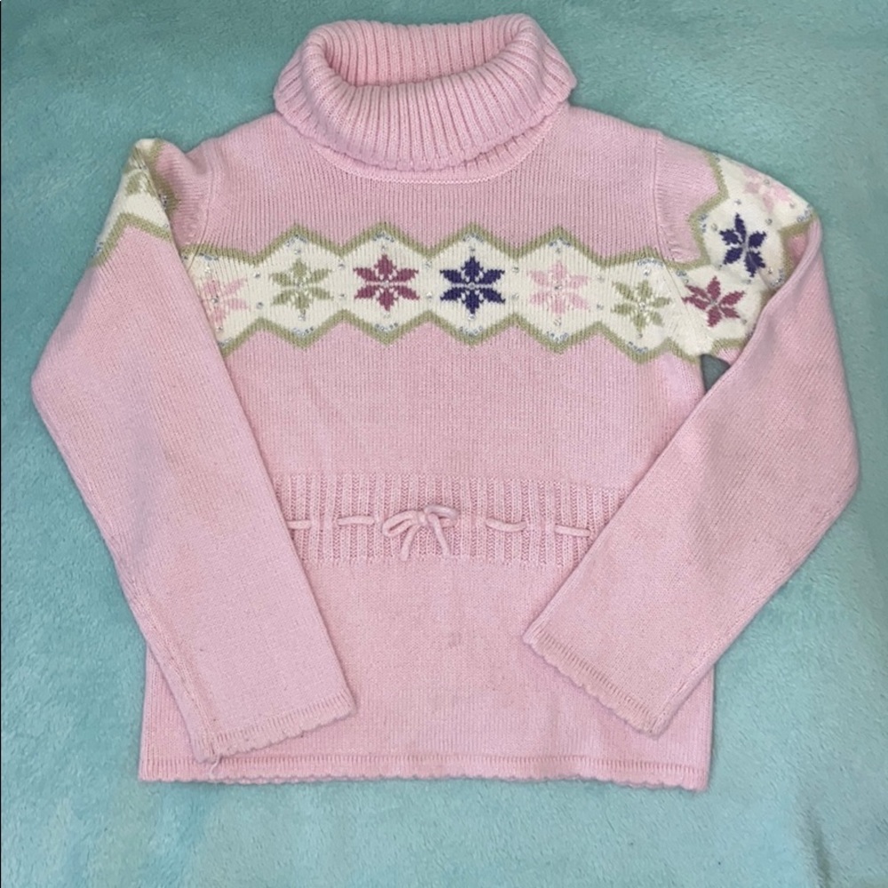 Gymboree girls size 9 snowflake pink sweater